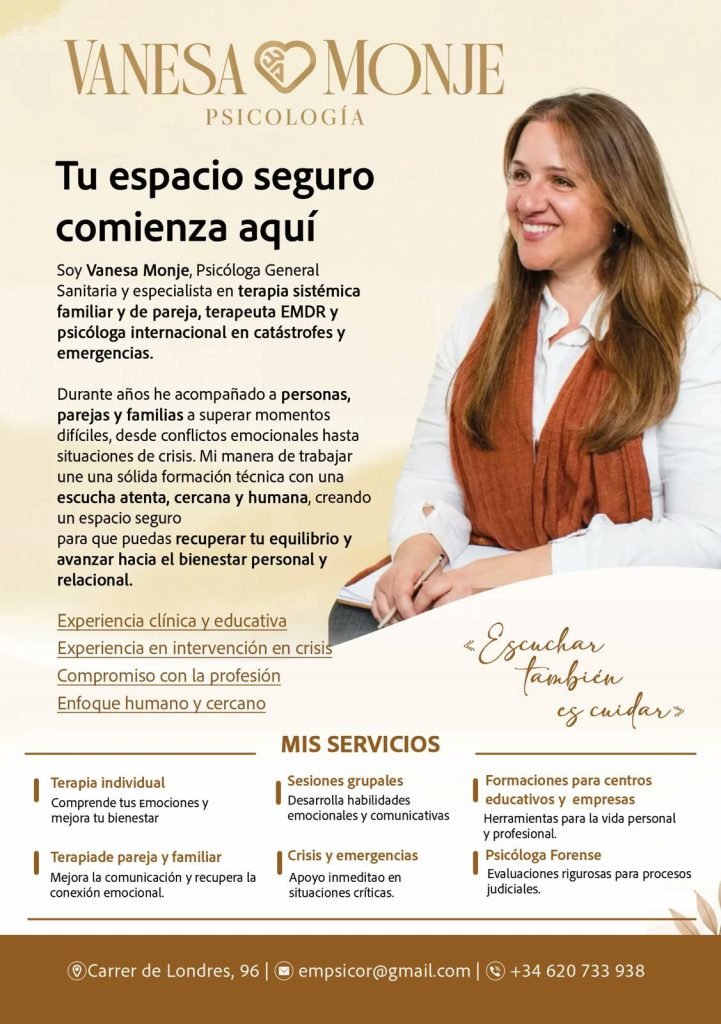 Contraportada de Vanesa Monje en el programa de las Fiestas de la Mercè 2026, con La Vanguardia