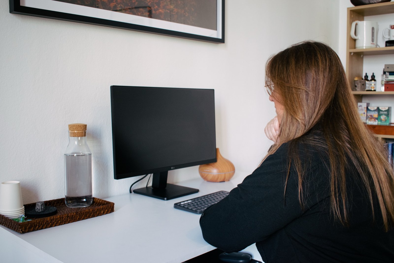 Vanesa Monje preparando una sesión online